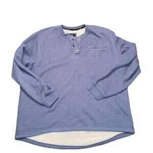 Lee Shirt Men XXL Reg Sherpa Lined Thick Waffle Knit Thermal Henley